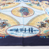 Hermès Carré 90 "CAVALIERS PEULS" Silk handkerchief in Navy Blue Secondhand