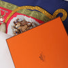 Hermès Carré 90 "CHARREADA" Silk handkerchief in Navy Blue x Red Secondhand