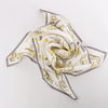 Hermès Carré 90 "COMPLICATION EQUESTR" Silk handkerchief in Gray x Yellow Secondhand