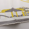 Hermès Carré 90 "COMPLICATION EQUESTR" Silk handkerchief in Gray x Yellow Secondhand