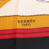 Hermès Carré 90 "Carriage and Hat" Silk handkerchief in Black x Orange Secondhand