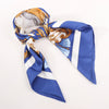 Hermès Carré 90 "Cheval Turc" Silk handkerchief in Blue Secondhand