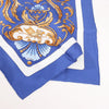 Hermès Carré 90 "Cheval Turc" Silk handkerchief in Blue Secondhand