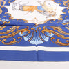 Hermès Carré 90 "Cheval Turc" Silk handkerchief in Blue Secondhand