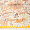 Hermès Carré 90 Double Face "le Charme d'Orphee Lured" Silk handkerchief in Yellow Secondhand