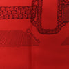 Hermès Carré 90 "ETVDE POVR VNE PARVRE DE GALA" Silk handkerchief in Red Secondhand