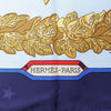 Hermès Carré 90 "Emblemes de L'Europe" Silk handkerchief in Navy Blue Secondhand