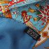 Hermès Carré 90 "Escales Méditerranéennes" Silk handkerchief in Blue Secondhand