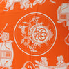 Hermès Carré 90 "Ex-Libris" Silk handkerchief in Orange Secondhand
