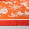 Hermès Carré 90 "Ex-Libris" Silk handkerchief in Orange Secondhand