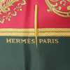 Hermès Carré 90 "FLVCTVAT NEC MERGITVR" 100% Silk Scarf in Green x Red Secondhand