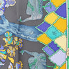 Hermès Carré 90 "Fantaisies Indiennes" Silk handkerchief in Navy Blue x Yellow Secondhand