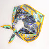 Hermès Carré 90 "Fantaisies Indiennes" Silk handkerchief in Navy Blue x Yellow Secondhand