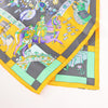Hermès Carré 90 "Fantaisies Indiennes" Silk handkerchief in Navy Blue x Yellow Secondhand