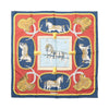 Hermès Carré 90 "GRAND APPARAT" 100% Silk Scarf in Navy x Red Secondhand