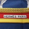 Hermès Carré 90 "GRAND APPARAT" 100% Silk Scarf in Navy x Red Secondhand