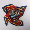 Hermès Carré 90 "GRAND APPARAT" Silk handkerchief in Navy Blue x Red Secondhand
