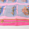 Hermès Carré 90 "GRAND LARGUE" Silk handkerchief in Pink Secondhand
