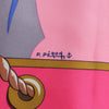 Hermès Carré 90 "GRAND LARGUE" Silk handkerchief in Pink Secondhand