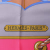 Hermès Carré 90 "GRAND LARGUE" Silk handkerchief in Pink Secondhand