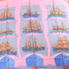 Hermès Carré 90 "GRAND LARGUE" Silk handkerchief in Pink Secondhand