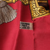Hermès Carré 90 "GRAND UNIFORME" 100% Silk Scarf in Burgundy Secondhand