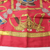 Hermès Carré 90 "GRAND UNIFORME" 100% Silk Scarf in Burgundy Secondhand