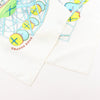 Hermès Carré 90 "GRANDE ROUE" Silk handkerchief in White x Blue Secondhand