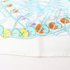 Hermès Carré 90 "GRANDE ROUE" Silk handkerchief in White x Blue Secondhand