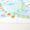 Hermès Carré 90 "GRANDE ROUE" Silk handkerchief in White x Blue Secondhand