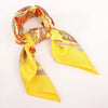 Hermès Carré 90 "GRANDS FONDS" Silk handkerchief in Yellow Secondhand