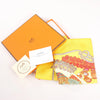 Hermès Carré 90 "GRANDS FONDS" Silk handkerchief in Yellow Secondhand