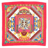 Hermès Carré 90 "HUACA PIRU" Silk handkerchief in Pink Secondhand
