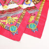 Hermès Carré 90 "HUACA PIRU" Silk handkerchief in Pink Secondhand