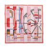 Hermès Carré 90 "LA BERLINE BAYADERE" Silk handkerchief in Pink Secondhand