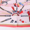 Hermès Carré 90 "LA BERLINE BAYADERE" 100% Silk Scarf in Pink Secondhand