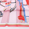 Hermès Carré 90 "LA BERLINE BAYADERE" 100% Silk Scarf in Pink Secondhand