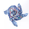 Hermès Carré 90 "LA MARCHE Du ZAMBEZE" Silk handkerchief in Blue Secondhand