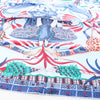 Hermès Carré 90 "LA MARCHE Du ZAMBEZE" Silk handkerchief in Blue Secondhand