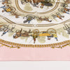 Hermès Carré 90 "LA PROMENADE DE LONGCHAMPS" Silk handkerchief in Pink Secondhand