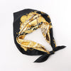 Hermès Carré 90 "LA VIE a CHEVAL" Silk handkerchief in Black x Yellow Secondhand