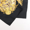 Hermès Carré 90 "LA VIE a CHEVAL" Silk handkerchief in Black x Yellow Secondhand