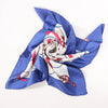 Hermès Carré 90 "LES BECANES" Silk handkerchief in Blue x White Secondhand
