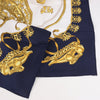 Hermès Carré 90 "LES CAVALIERS D'OR" Silk handkerchief in Navy Blue Secondhand