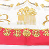 Hermès Carré 90 "LES CAVALIERS D'OR" 100% Silk Scarf in Red Secondhand