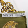 Hermès Carré 90 "LES CLES" Silk handkerchief in Khaki Secondhand