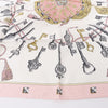 Hermès Carré 90 "LES CLES" 100% Silk Scarf in Pink Secondhand