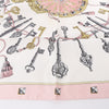 Hermès Carré 90 "LES CLES" 100% Silk Scarf in Pink Secondhand