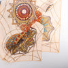 Secondhand Hermès Carré 90 "LES DOMES CELESTES" Silk handkerchief in Brown