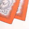 Hermès Carré 90 "LES RIVIERES DE BABEL" Silk handkerchief in Orange Secondhand